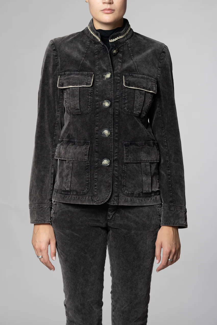 Karen giacca donna in velluto 1000 righe