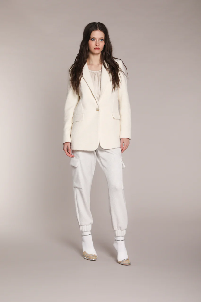 Irene blazer donna lungo in bouclé misto lana – Image 2