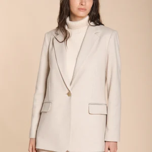 Irene blazer donna in jersey trama puntino