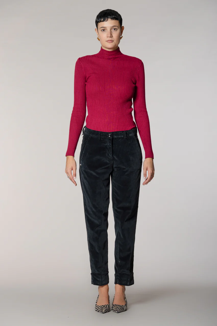 New York Carrot pantalone chino donna in velluto carrot fit – Image 6