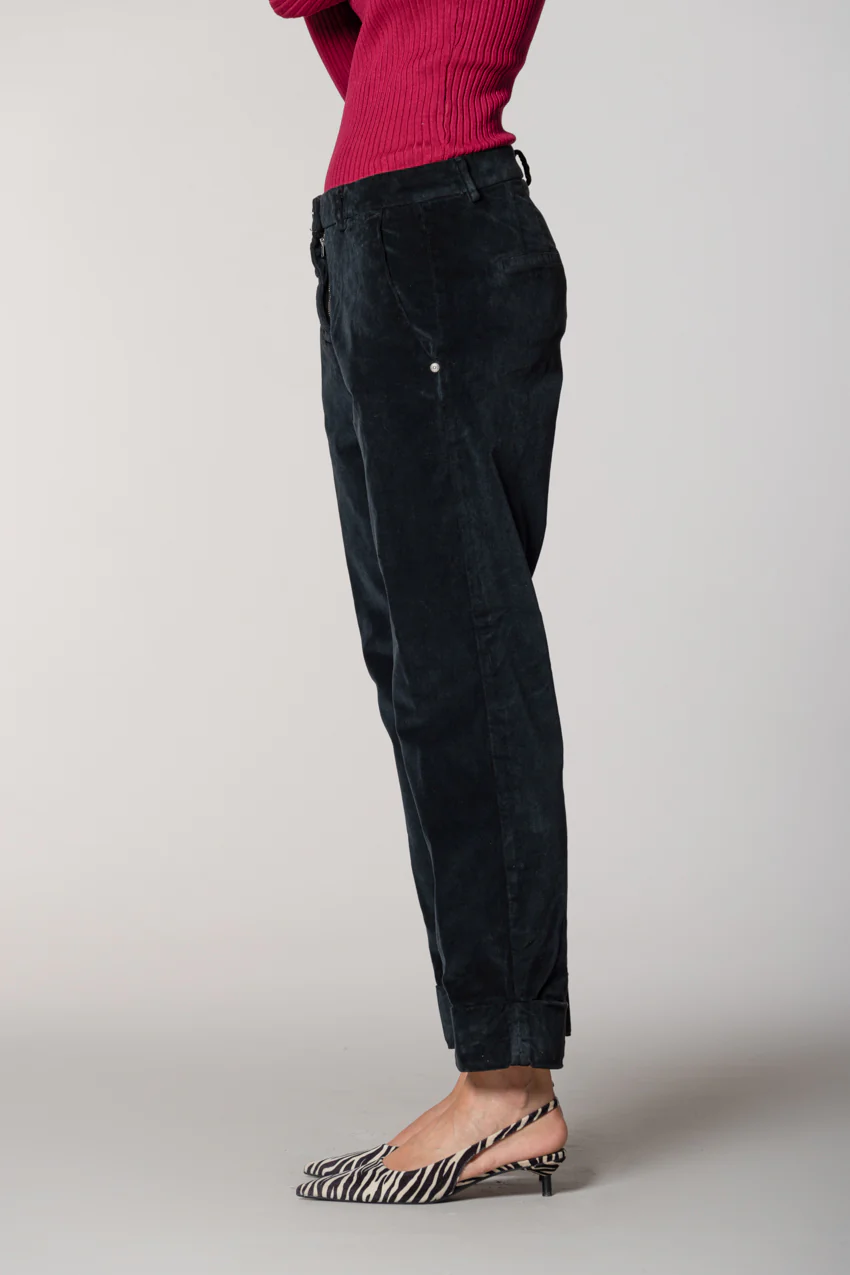 New York Carrot pantalone chino donna in velluto carrot fit – Image 4