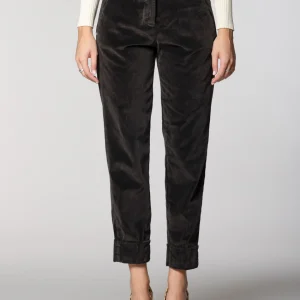 New York Carrot pantalone chino donna in velluto carrot fit