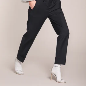 New York Carrot pantalone chino donna in lana carrot fit