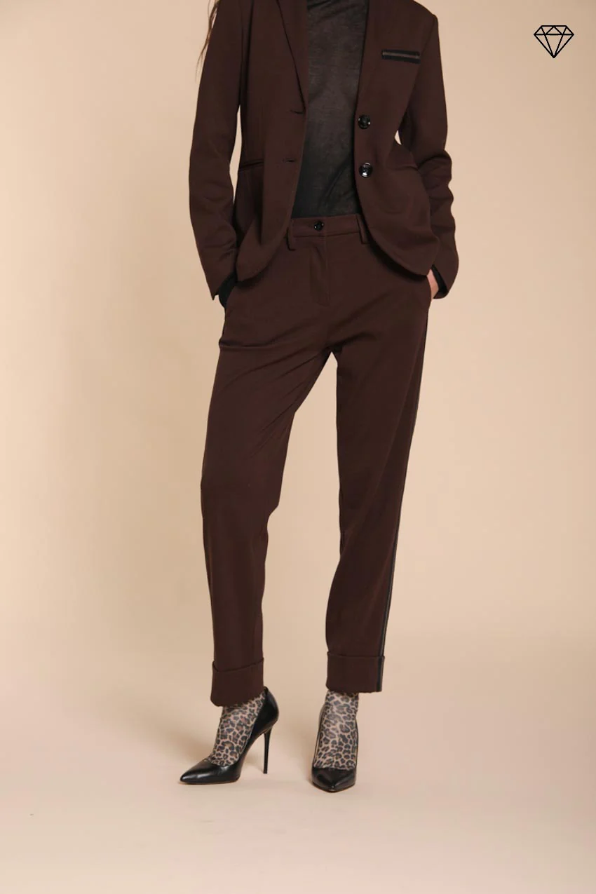 New York Carrot pantalone chino donna in jersey tecnico carrot fit ① – Image 4