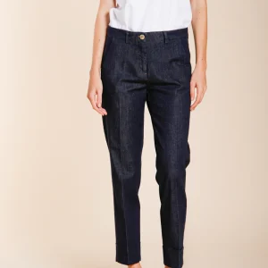 New York Carrot pantalone chino donna in denim carrot fit