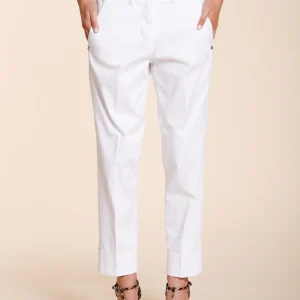 New York Carrot pantalone chino donna in raso stretch carrot fit ①