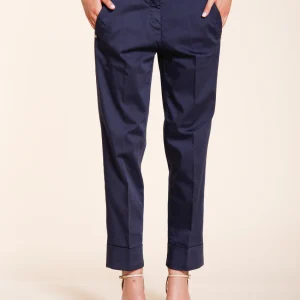 New York Carrot pantalone chino donna in raso stretch carrot fit ①