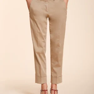 New York Carrot pantalone chino donna in raso stretch carrot fit ①