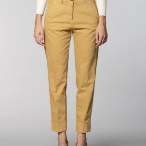 New York Carrot pantalone chino donna in cotone lana carrot fit ①