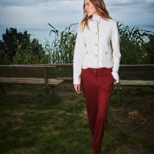 New York Carrot pantalone chino donna in cotone lana carrot fit ①