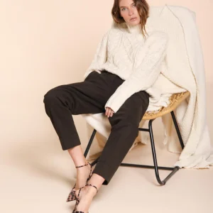 New York Carrot pantalone chino donna in cotone lana carrot fit ①