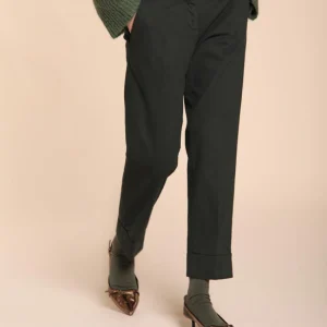 New York Carrot pantalone chino donna in cotone lana carrot fit ①