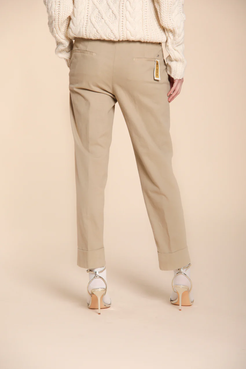 New York Carrot pantalone chino donna in cotone lana carrot fit ① – Image 4