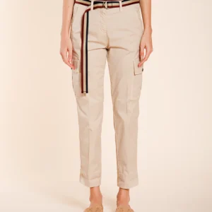 Marlene Cargo pantalone donna in twill leggero stretch carrot fit