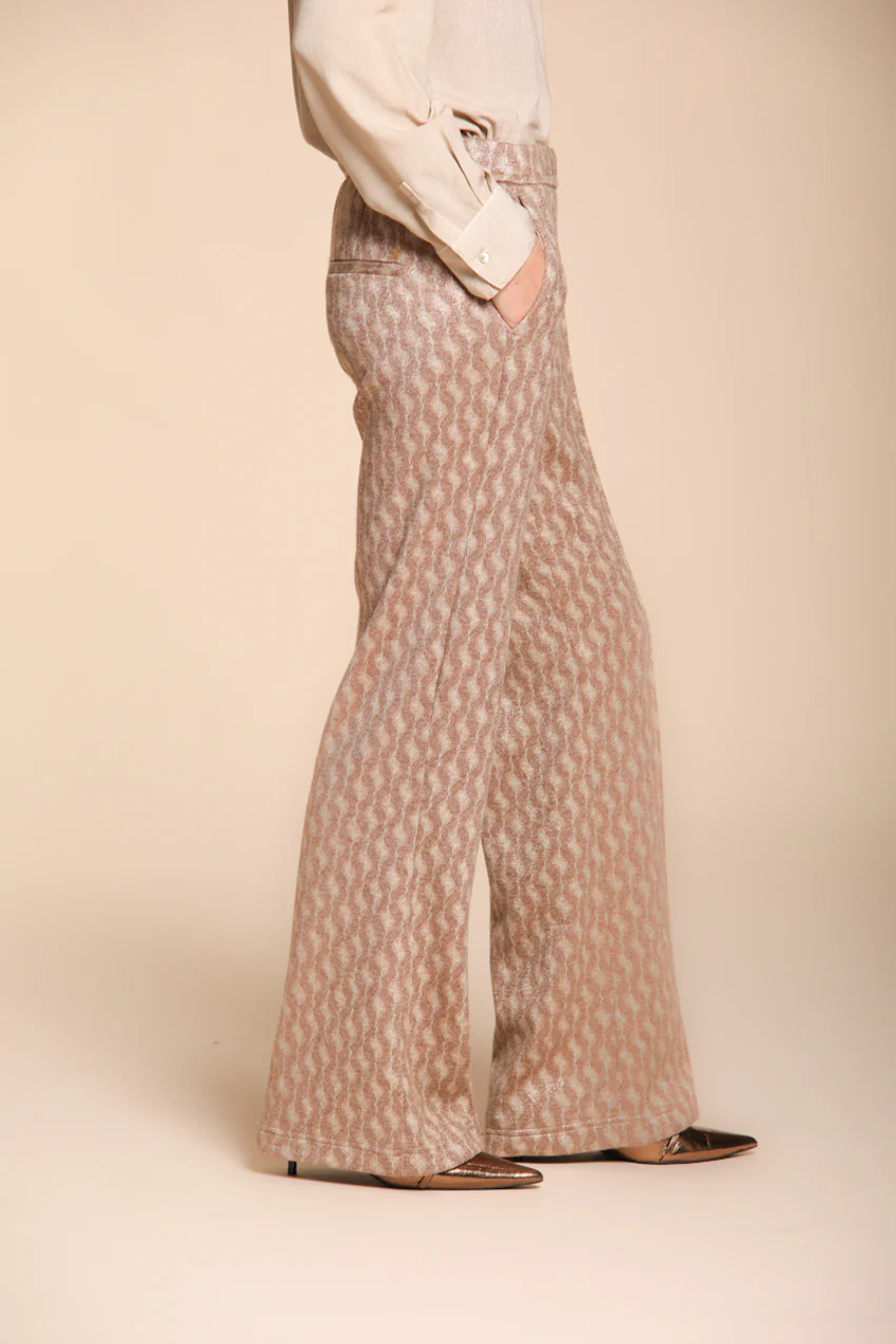 Easy Straight pantalone chino donna in jersey stampa onda straight fit – Image 5