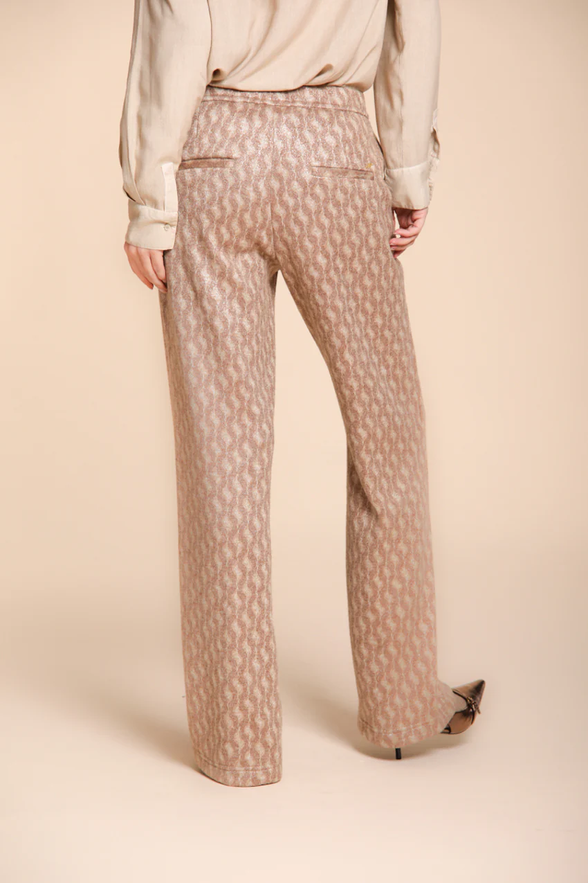 Easy Straight pantalone chino donna in jersey stampa onda straight fit – Image 6