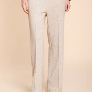 Easy Straight pantalone chino donna in jersey con lurex straight fit