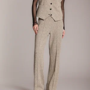 Easy Straight pantalone chino donna in jersey bouclé straight fit