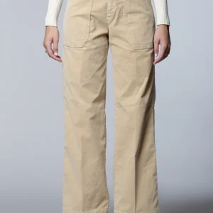 Dallas Wide L pantaloni cargo donna in velluto 1000 righe wide leg