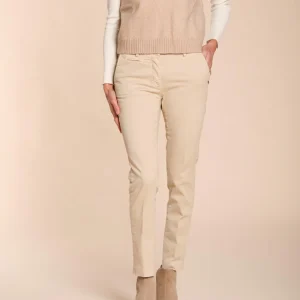 New York Slim pantalone chino donna in raso slim fit ①