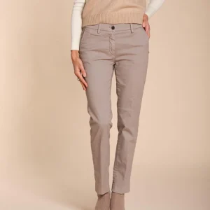 New York Slim pantalone chino donna in raso slim fit ①