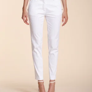 New York Slim pantalone chino donna in raso stretch slim fit ①