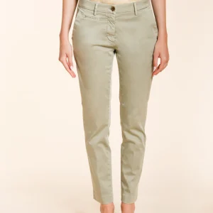 New York Slim pantalone chino donna in raso stretch slim fit ①