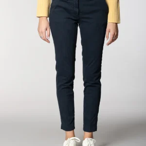 New York Slim pantalone chino donna in raso bistretch slim fit