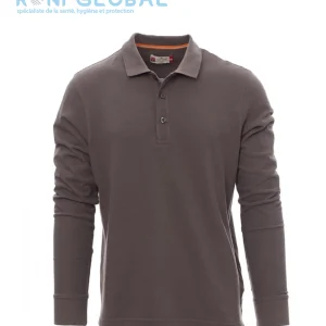 Polo de travail homme manches longues, coupe droite en coton - FLORENCE PAYPER