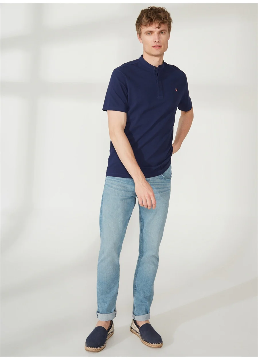 POLO à€ COL OFFICIER BLEU MARINE SANCHO - 1570842VR033 – Image 3