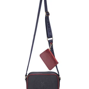 Women's bag US25670 NAVY BLUE - BURGUNDY