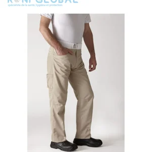 Pantalon de cuisine unisexe en polyester/coton avec ceinture élastiquée et 4 poches - ARENAL ROBUR