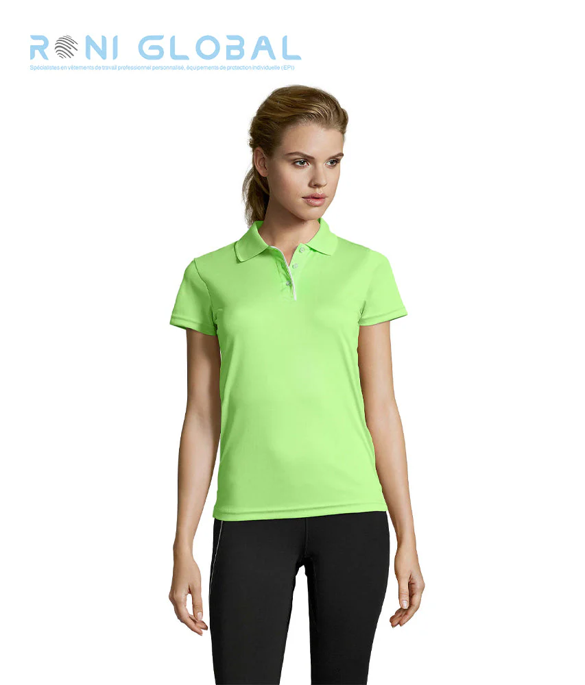 Polo de travail femme sport manches courtes, en piqué polyester - PERFORMER SOL'S – Image 5