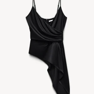 Top asymétrique en soie