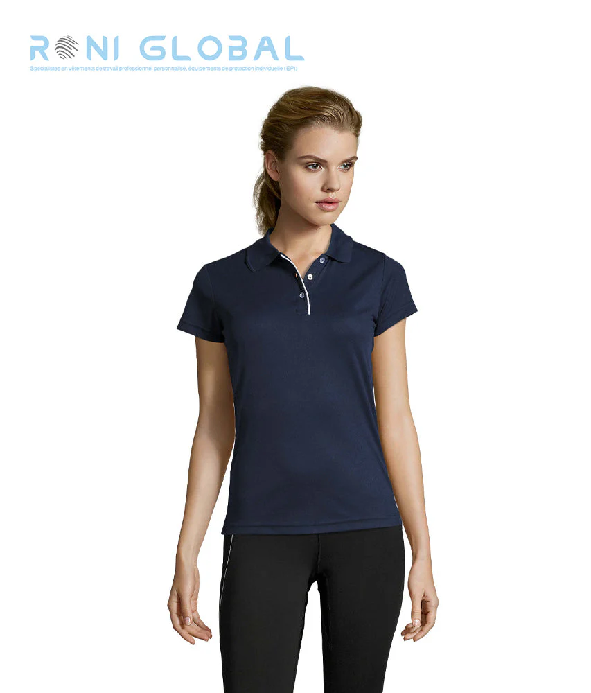 Polo de travail femme sport manches courtes, en piqué polyester - PERFORMER SOL'S – Image 7