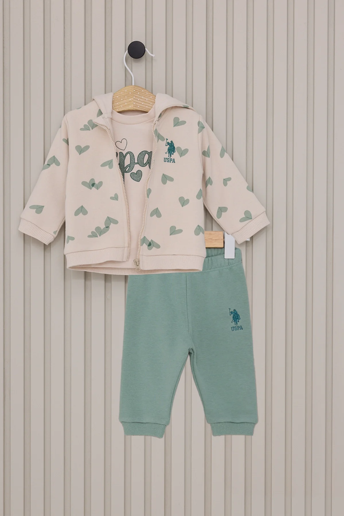 Ensemble bébé 03 pièces Beige