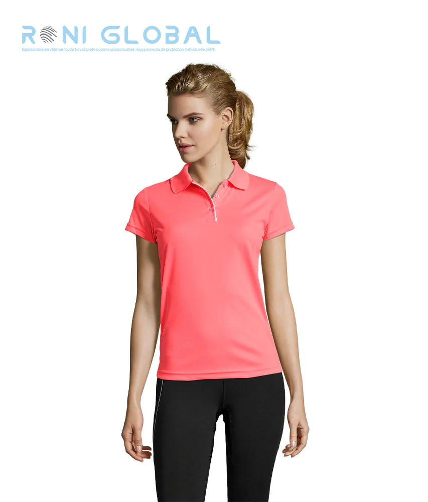 Polo de travail femme sport manches courtes, en piqué polyester - PERFORMER SOL'S – Image 8