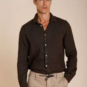 Torino camicia uomo in tela lino ①