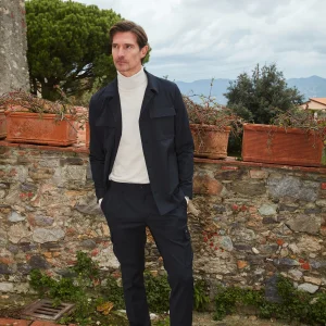 Firenze overshirt uomo foderata in lana unita