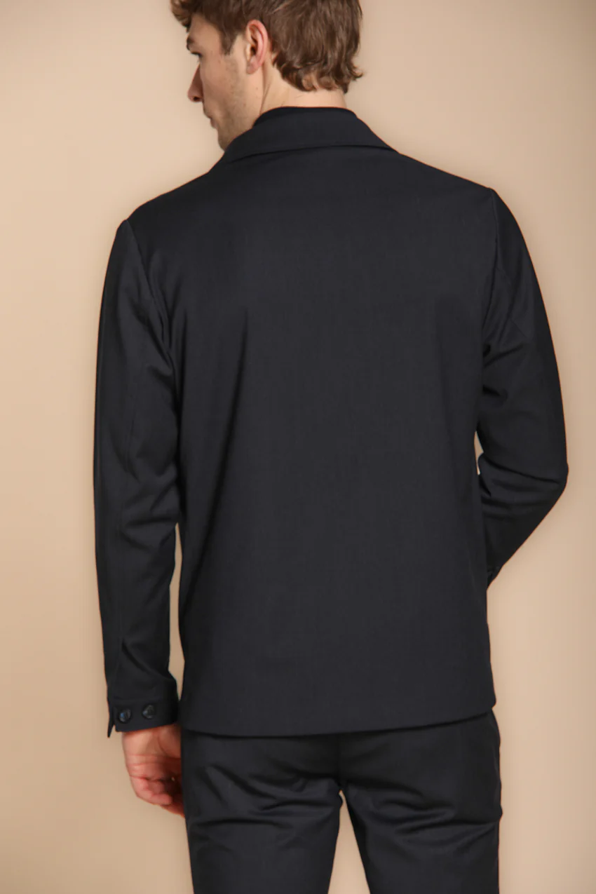 Firenze overshirt uomo foderata in lana unita – Image 5
