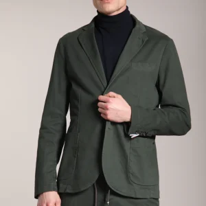 Da Vinci blazer uomo in gabardina stretch