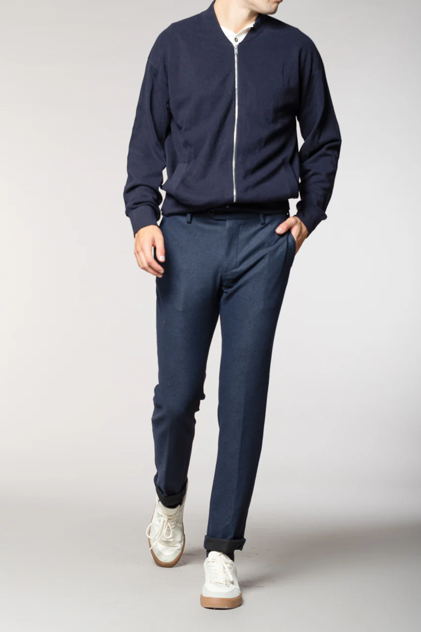 New York Sartoriale pantalone chino uomo sartoriale in jersey flanella regular fit – Image 4