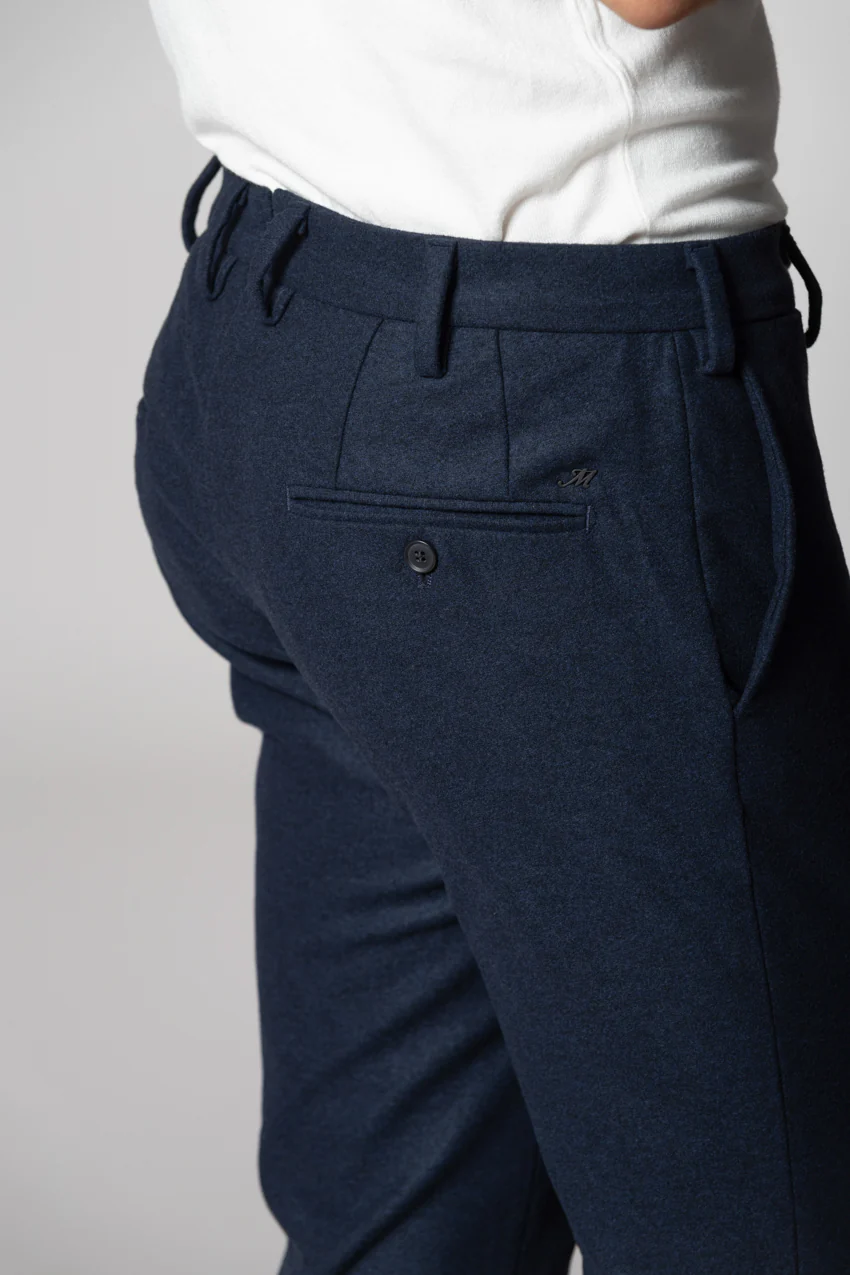 New York Sartoriale pantalone chino uomo sartoriale in jersey flanella regular fit – Image 2