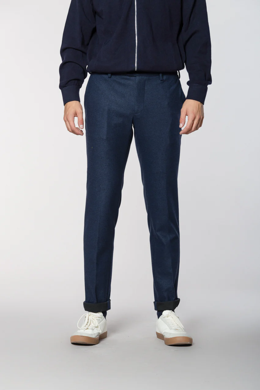 New York Sartoriale pantalone chino uomo sartoriale in jersey flanella regular fit