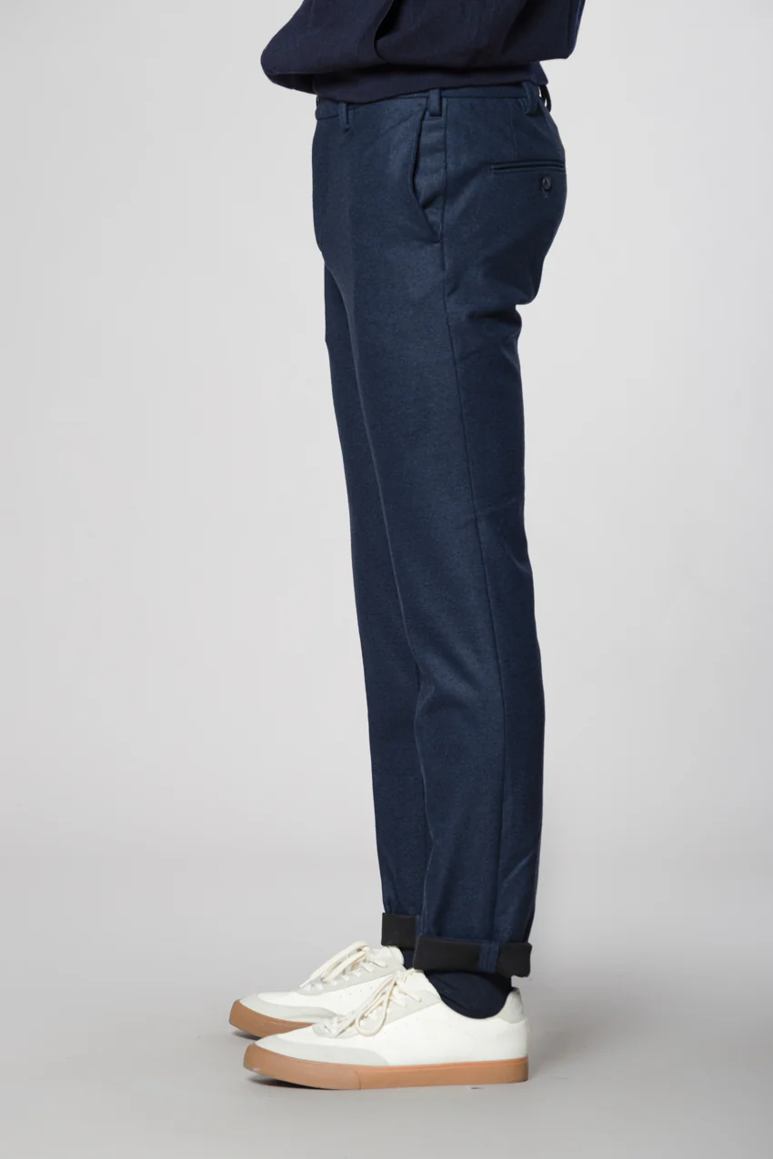 New York Sartoriale pantalone chino uomo sartoriale in jersey flanella regular fit – Image 5