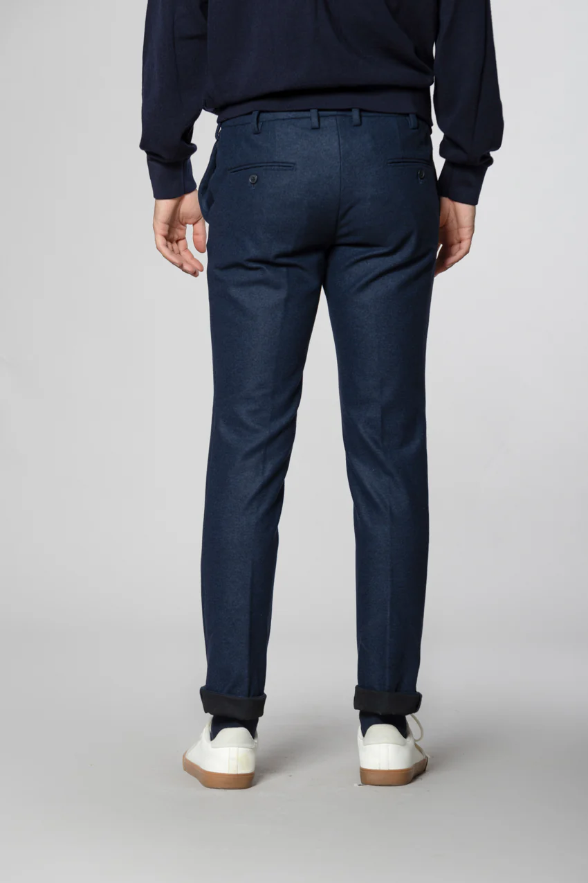 New York Sartoriale pantalone chino uomo sartoriale in jersey flanella regular fit – Image 6