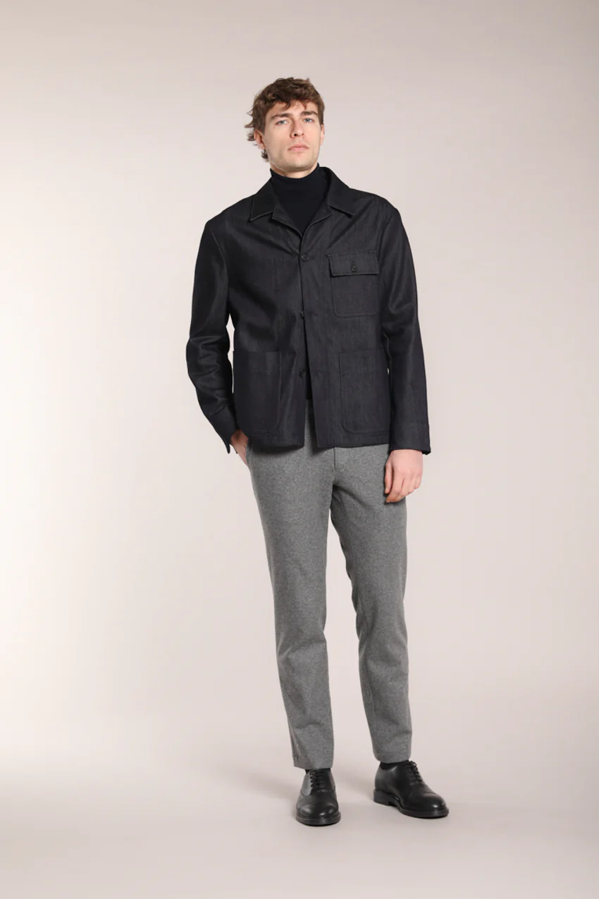 New York Sartoriale pantalone chino uomo sartoriale in jersey flanella regular fit – Image 4