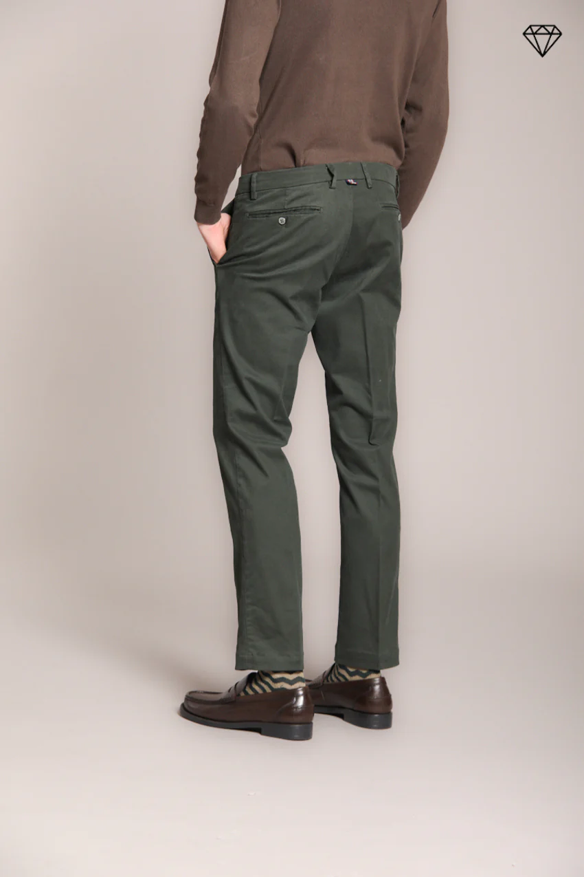 New York pantalone chino uomo in gabardina stretch regular fit ① – Image 4