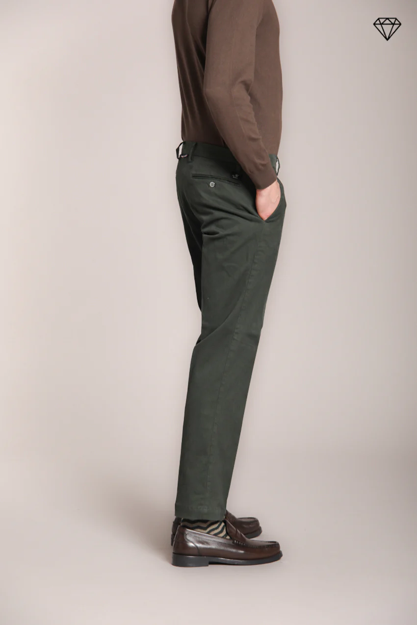 New York pantalone chino uomo in gabardina stretch regular fit ① – Image 3