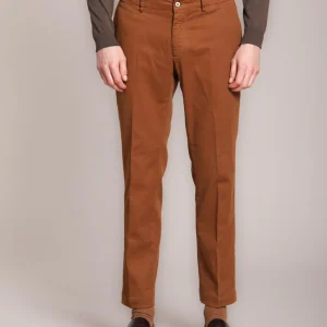New York pantalone chino uomo in gabardina stretch regular fit ①